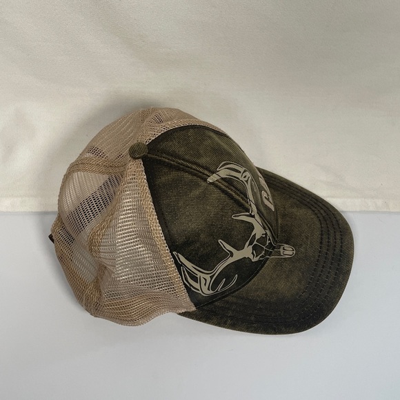 CAT Brown and Tan Trucker Baseball Cap - Picture 5 of 8
